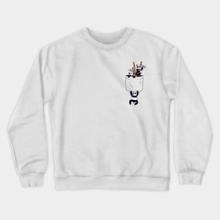 Pandas in Pocket Shirt Crewneck Sweatshirt